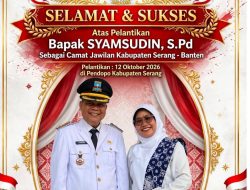 Resmi Dilantik di Pendopo Serang, Syamsudin, S.Pd Jabat Camat Jawilan Definitif