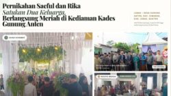 Pernikahan Saeful dan Rika Satukan Dua Keluarga, Berlangsung Meriah di Kediaman Kades Gunung Anten