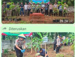 POLSEK JAWILAN POLRES SERANG GELAR GREEN POLICING BERSAMA MASYARAKAT DI DESA CEMPLANG