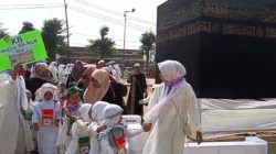 Edukasi Religi, Ratusan Anak PAUD se-kecamatan Malingping Ikuti Simulasi Manasik Haji